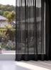 Aruba Sheer Curtain Range for Pleated Curtains. Aruba: All Black (for Pleated Curtains)