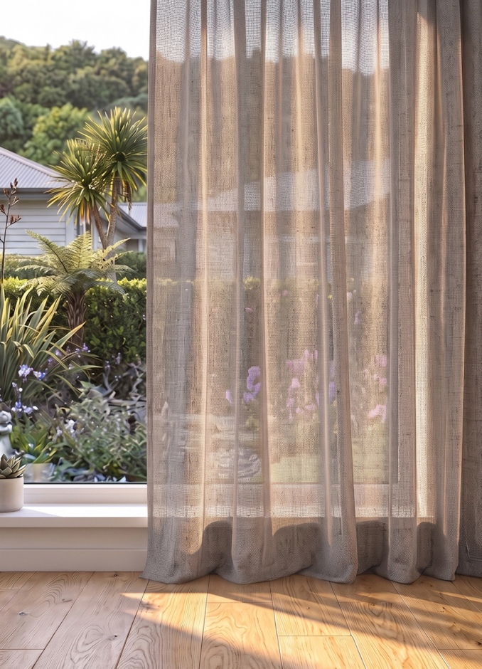 Aruba Sheer Curtain Range for Pleated Curtains. Aruba: Trufle (for Pleated Curtains)