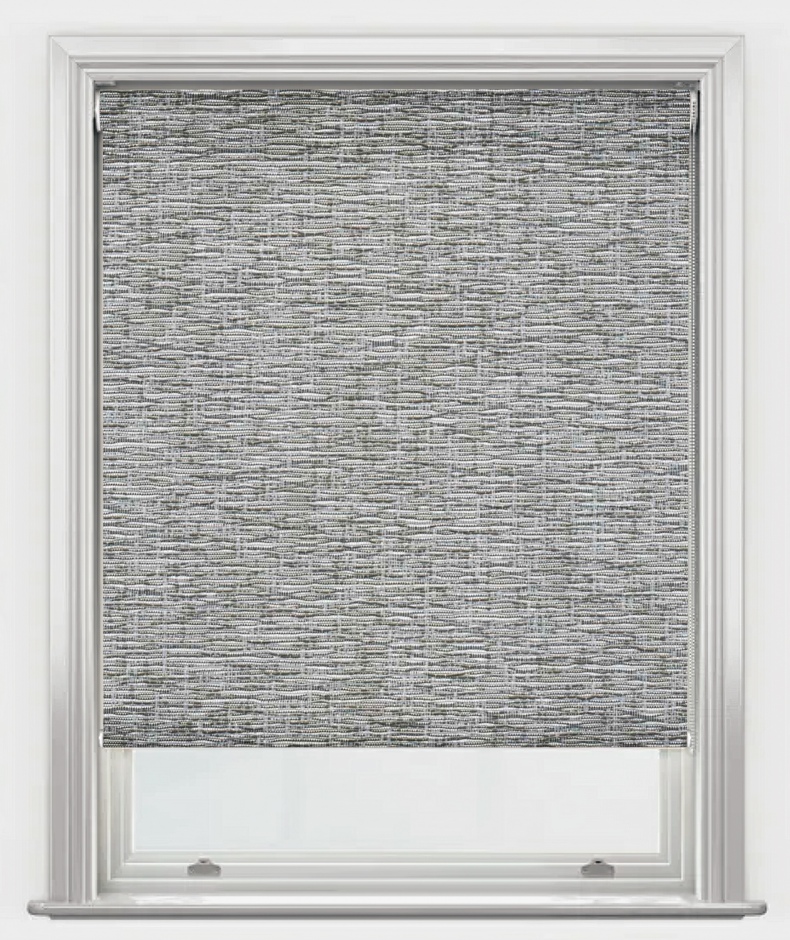 Linesque and Belice  thermal backed roller blind range Belice Ash. Thermal Backed (4325)