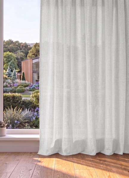 Abaca with Separate Blackout Lining: Chalk Abaca with Separate Blackout Lining: Chalk