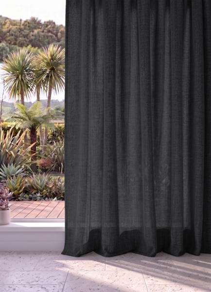 Abaca with Separate Blackout Lining: Charcoal Abaca with Separate Blackout Lining: Charcoal