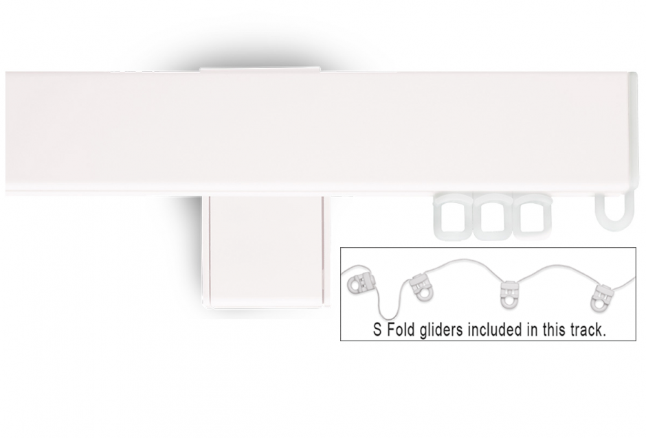 Designer Single Track. (for S Fold Curtains only) Designer Single Track (for S Fold Curtains Only): Classic White Designer Single Track. (for S Fold Curtains only) Designer Single Track (for S Fold Curtains Only): Classic White