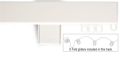 Designer Single Track (for S Fold Curtains Only): Linen
