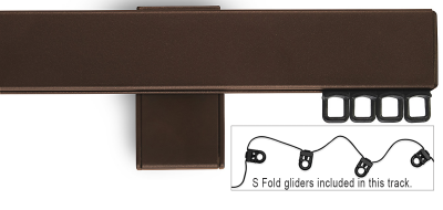 Designer Single Track (for S Fold Curtains Only):Roman Bronze.