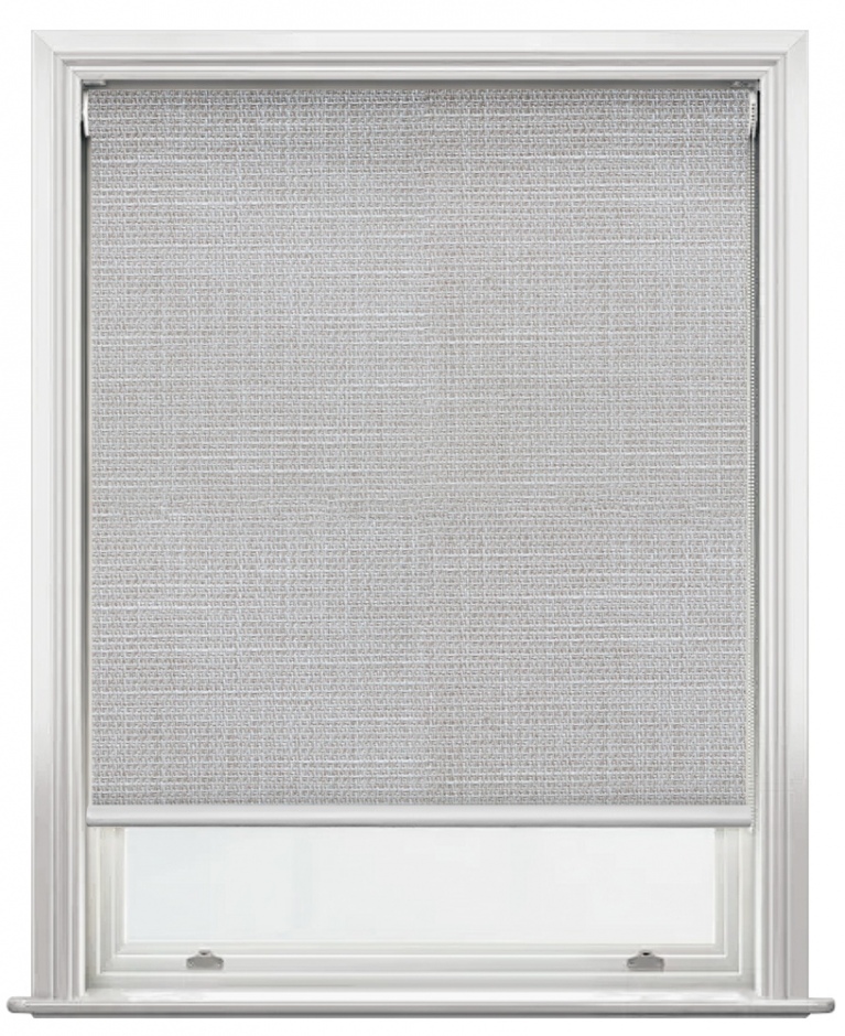 Linesque and Belice  thermal backed roller blind range Linesque Dove. Thermal Backed (4307)