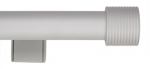 Oslo Finial for Eyelet Curtain Rods - Shell Grey