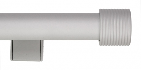 Oslo Finial for Eyelet Curtain Rods - Shell Grey