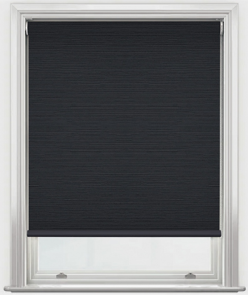 Yaringa Designer Blackout Roller Blinds – Soft Texture, Raw Silk. Yaringa: Night (7961)
