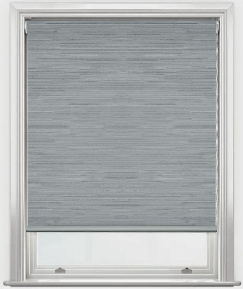 Yaringa Designer Blackout Roller Blinds – Soft Texture, Raw Silk. Yaringa: Silver Fern(7959)