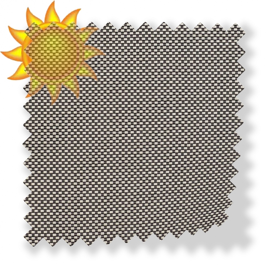 Euroview Sunscreen Blinds Black- White (5112)