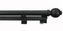 Reeded Ball Finial Kit for Double curtain rods