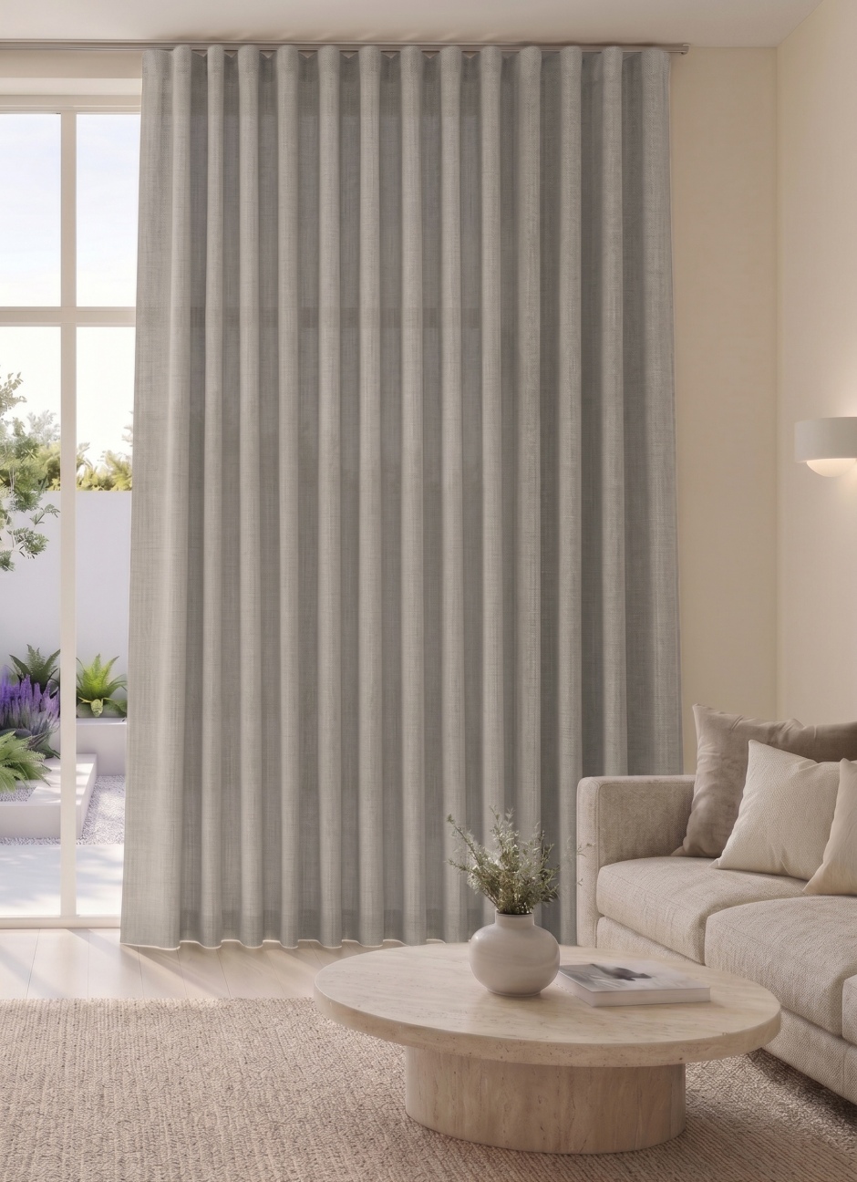 Abaca: A Semi-Sheer, Light Dimming Range for S Fold Curtains Abaca for S Fold Curtains: Angora Abaca: A Semi-Sheer, Light Dimming Range for S Fold Curtains Abaca for S Fold Curtains: Angora