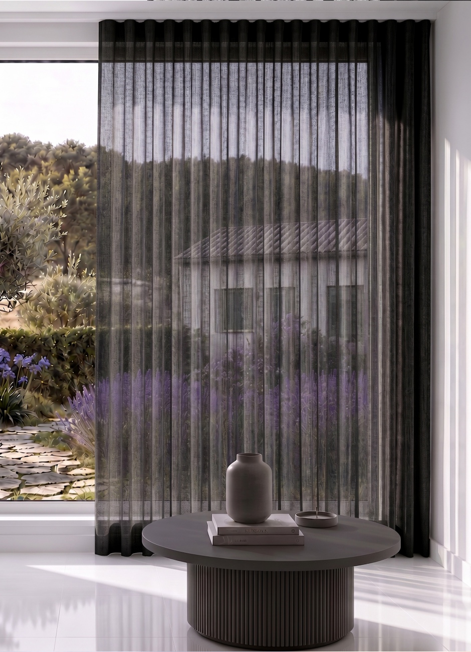 Aruba Sheer Curtain Range for S Fold Curtains Aruba Sheer For S Fold Curtains: All Black (11091) Aruba Sheer Curtain Range for S Fold Curtains Aruba Sheer For S Fold Curtains: All Black (11091)