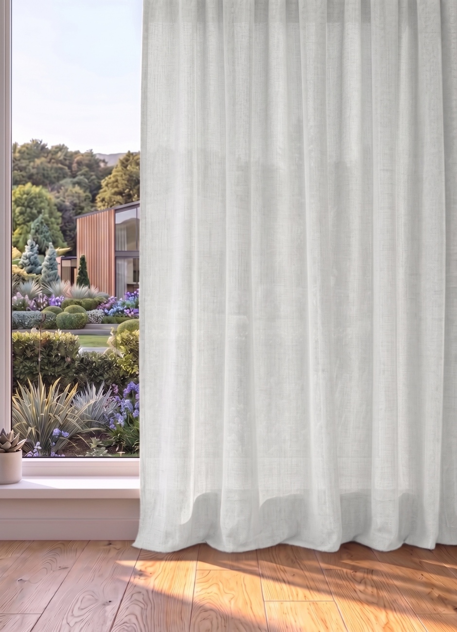 Abaca: A Semi-Sheer, Light Dimming Range for S Fold Curtains Abaca for S Fold Curtains: Chalk Abaca: A Semi-Sheer, Light Dimming Range for S Fold Curtains Abaca for S Fold Curtains: Chalk