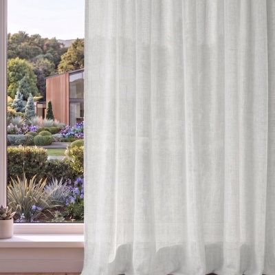 Abaca with Separate Blackout Lining: Chalk Abaca with Separate Blackout Lining: Chalk
