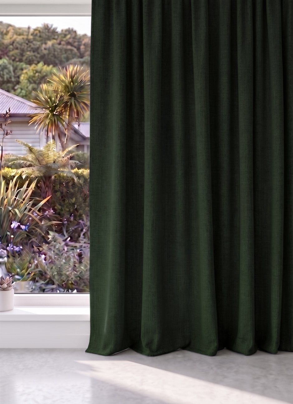 Flannery: Full Blockout and Thermal Backed for Pleated Curtains. Flannery Full Blockout And Themal Backed For Pleated Curtains: Forest (11160) Flannery: Full Blockout and Thermal Backed for Pleated Curtains. Flannery Full Blockout And Themal Backed For Pleated Curtains: Forest (11160)