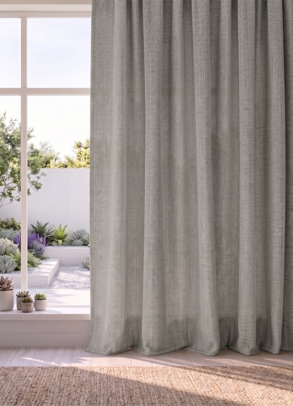 Abaca: Semi Sheer, Light Dimming Curtain Range with Separate Lining Abaca with Separate Blackout Lining: Parchment Abaca: Semi Sheer, Light Dimming Curtain Range with Separate Lining Abaca with Separate Blackout Lining: Parchment