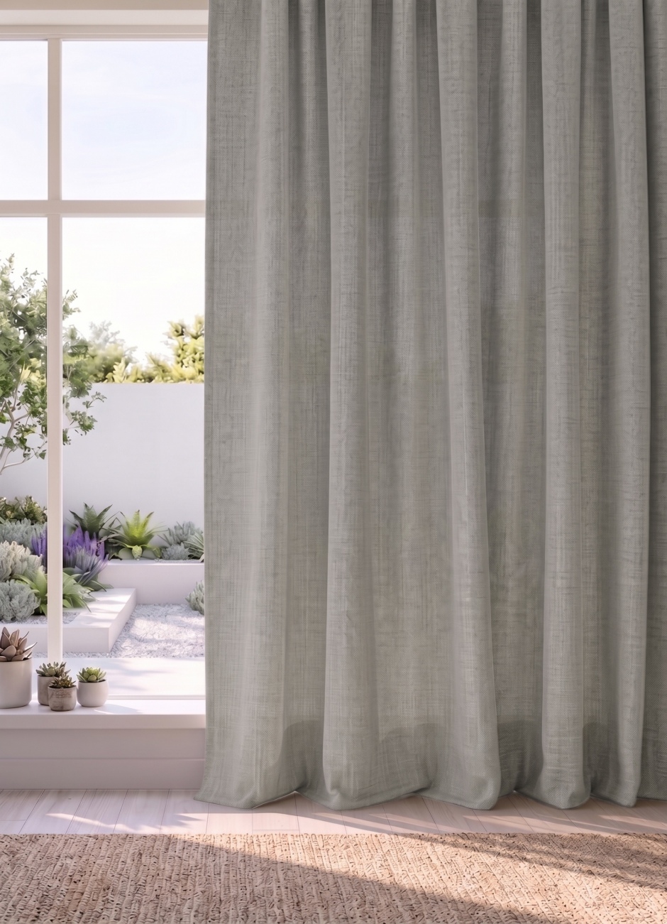 Abaca: Semi Sheer, Light Dimming Curtain Range with Separate Lining Abaca with Separate Blackout Lining: Taupe Abaca: Semi Sheer, Light Dimming Curtain Range with Separate Lining Abaca with Separate Blackout Lining: Taupe