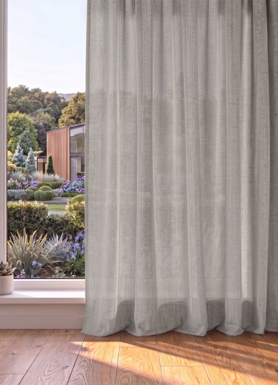 Williamsburg: Semi Sheer Curtain Range with Separate Lining Williamsburg with Blackout Separate Lining: Birch Williamsburg: Semi Sheer Curtain Range with Separate Lining Williamsburg with Blackout Separate Lining: Birch